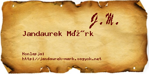 Jandaurek Márk névjegykártya