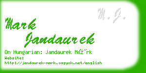 mark jandaurek business card